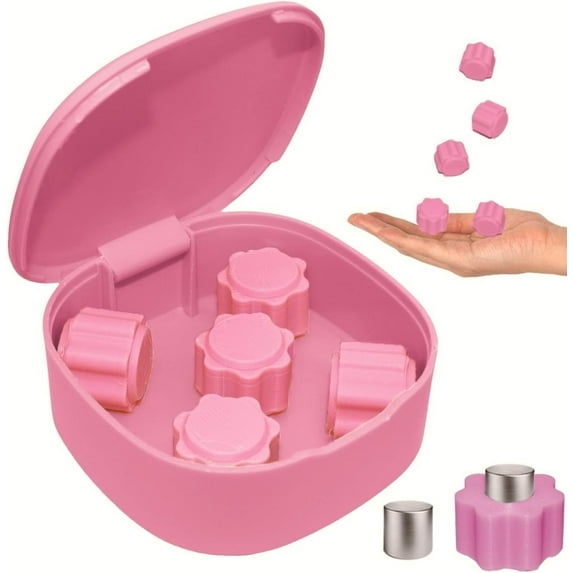 Gonggi Korean Game Gong Gi - Weighted Gongi Stones - Real Gongii Gong-gi Set With Case(Pink)