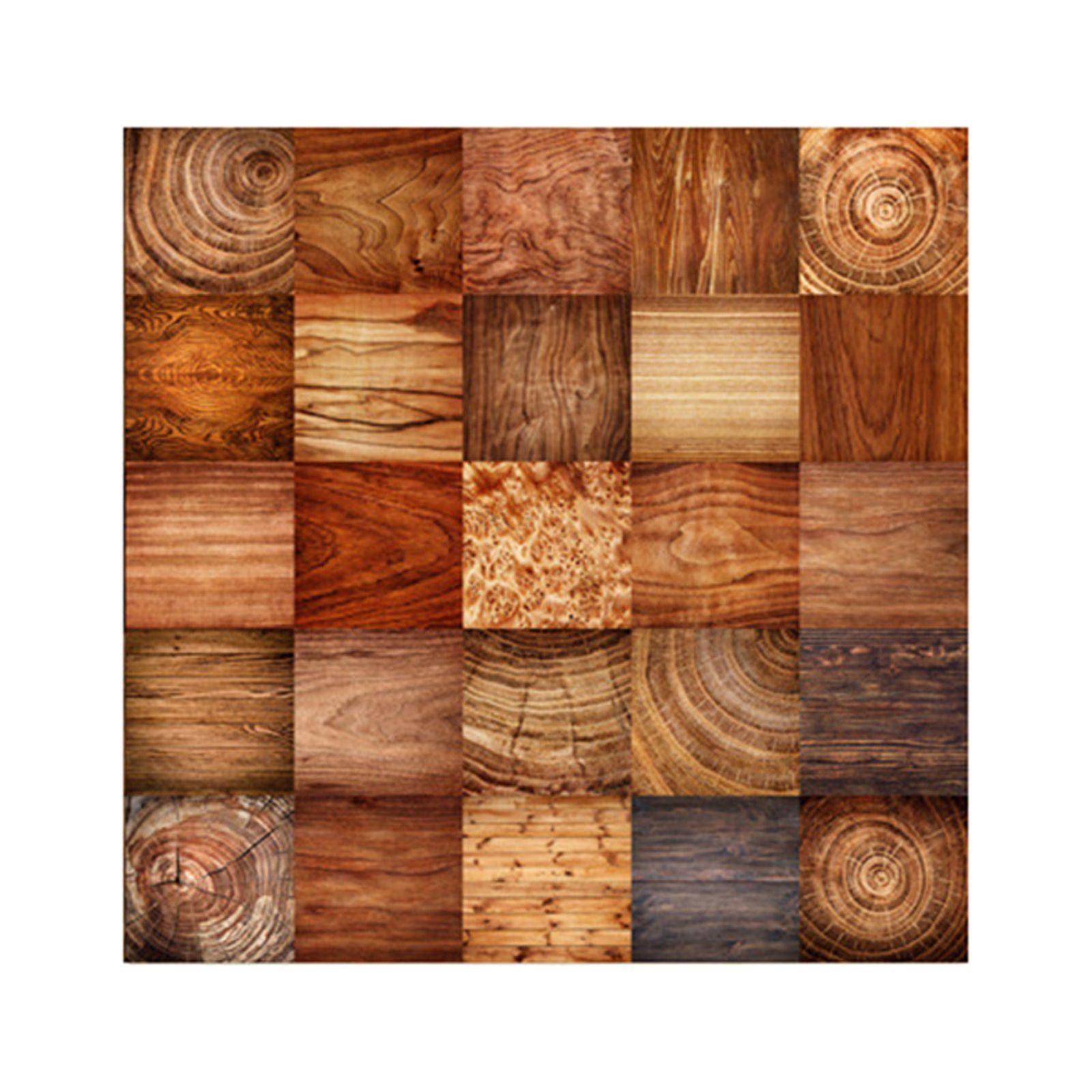 Gongjisey Wall Stickers Imitation Wood Grain Tile Stickers Retro Brick