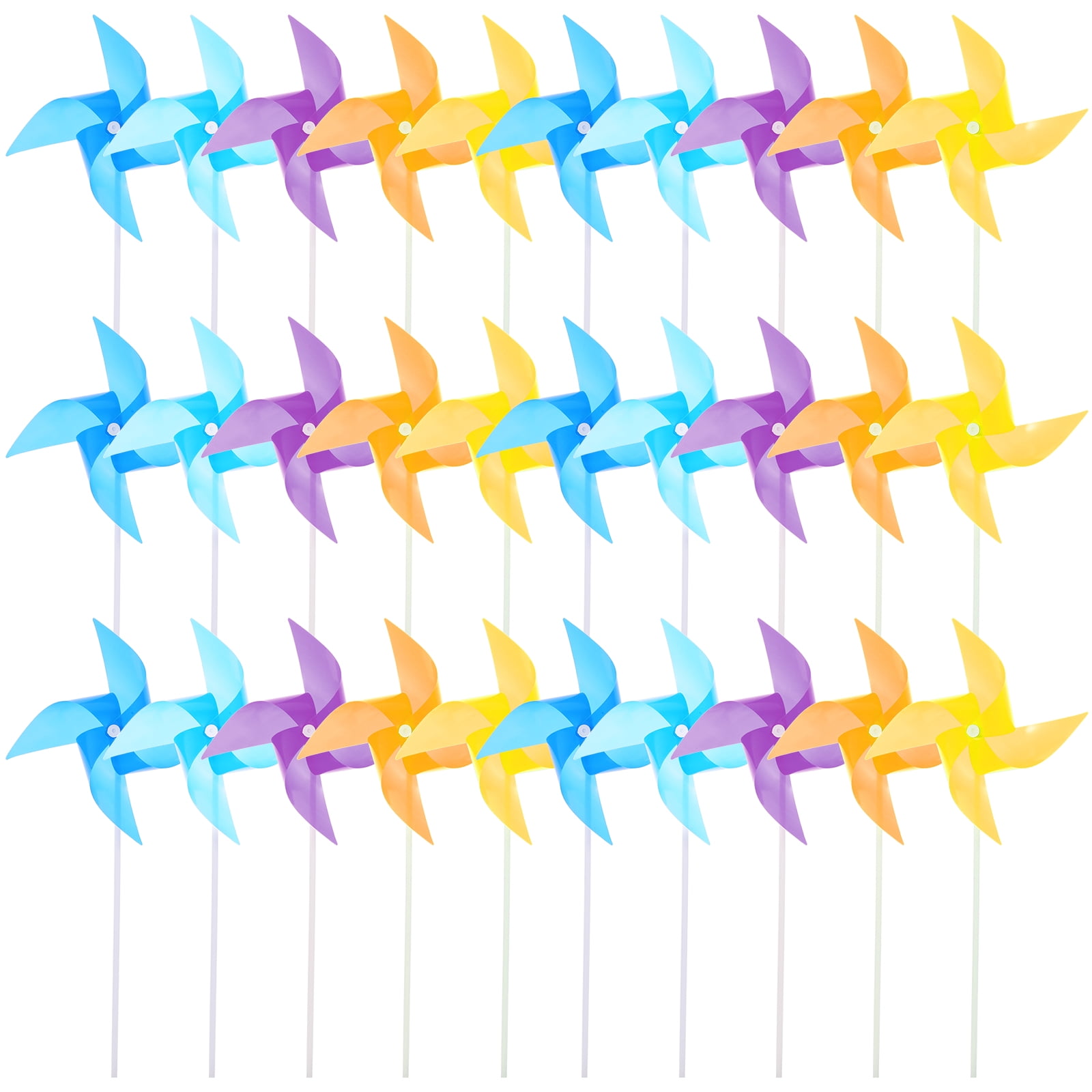Gongxipen 100pcs Plastic Windmill Colorful Pinwheel Wind Kids Toy for ...