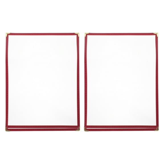 Gongxipen 2Pcs Restaurant Menu Cover Price List Paper Insert Transparent Cookbook Holder