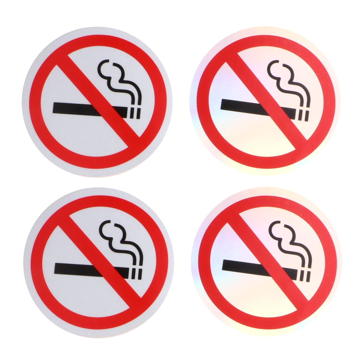 Gongxipen 4pcs No Smoking Sign Warning Sign Stickers Antiscratch No