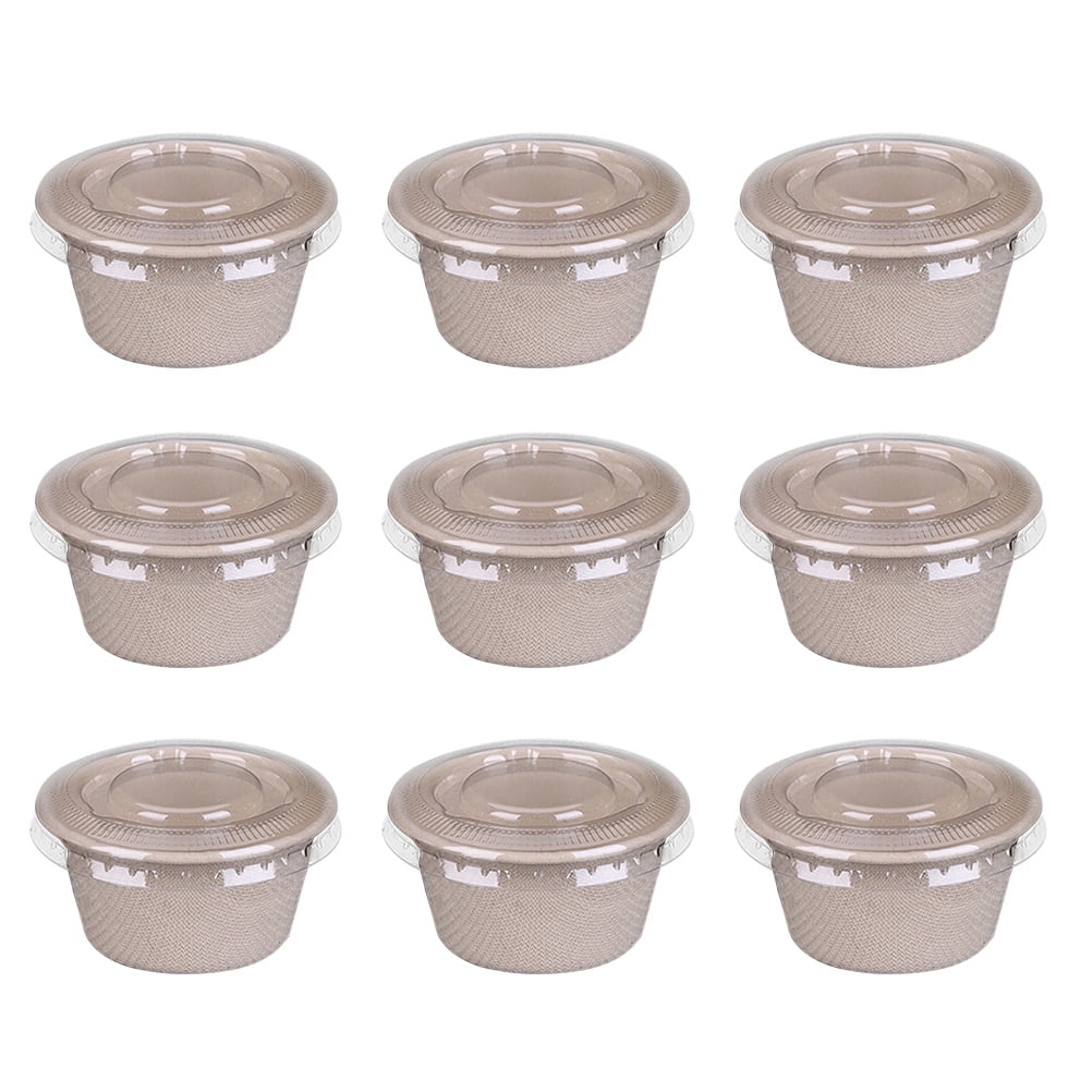 Gongxipen 50pcs 2oz Disposable Condiment Cups Degradable Paper Salad ...