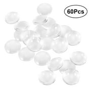 Gongxipen 60 Pcs Glass Dome Cabochons Clear Round Cabochons Tiles Clear Cameo Non-calibrated Round 1 Inch/25mm for Cameo Pendants Photo Jewelry Rings Necklaces
