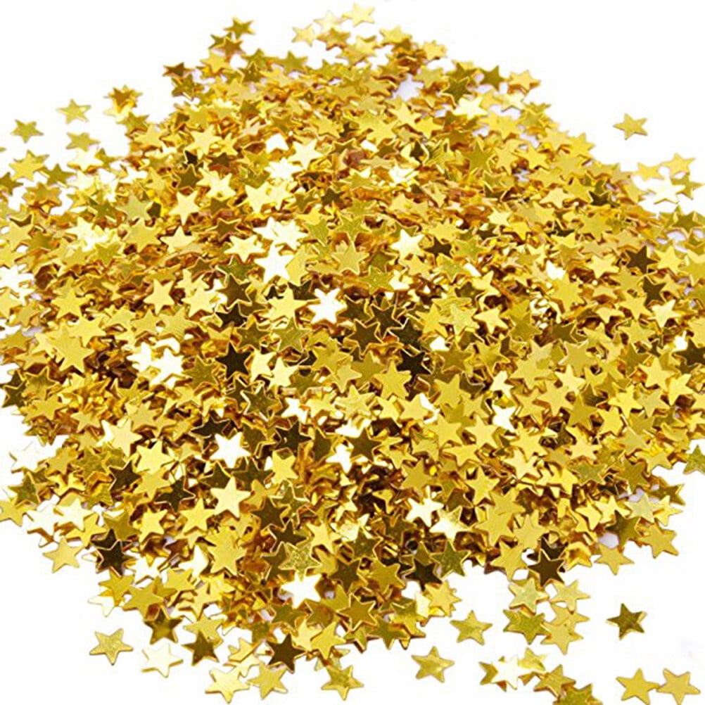 Gongxipen 6000pcs 6mm Star Confetti Glitter Metallic Foil Stars Table Confetti for Party Wedding Festival Decorations DIY Craft(Golden)