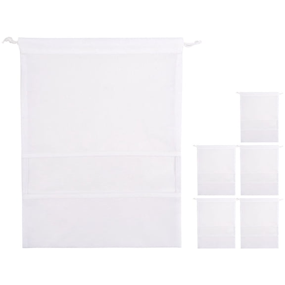 KALLORY 6-Pack Clear Shoe Storage Bags with Window, Rectangular Reusable Organizers for Men and Women Shoe