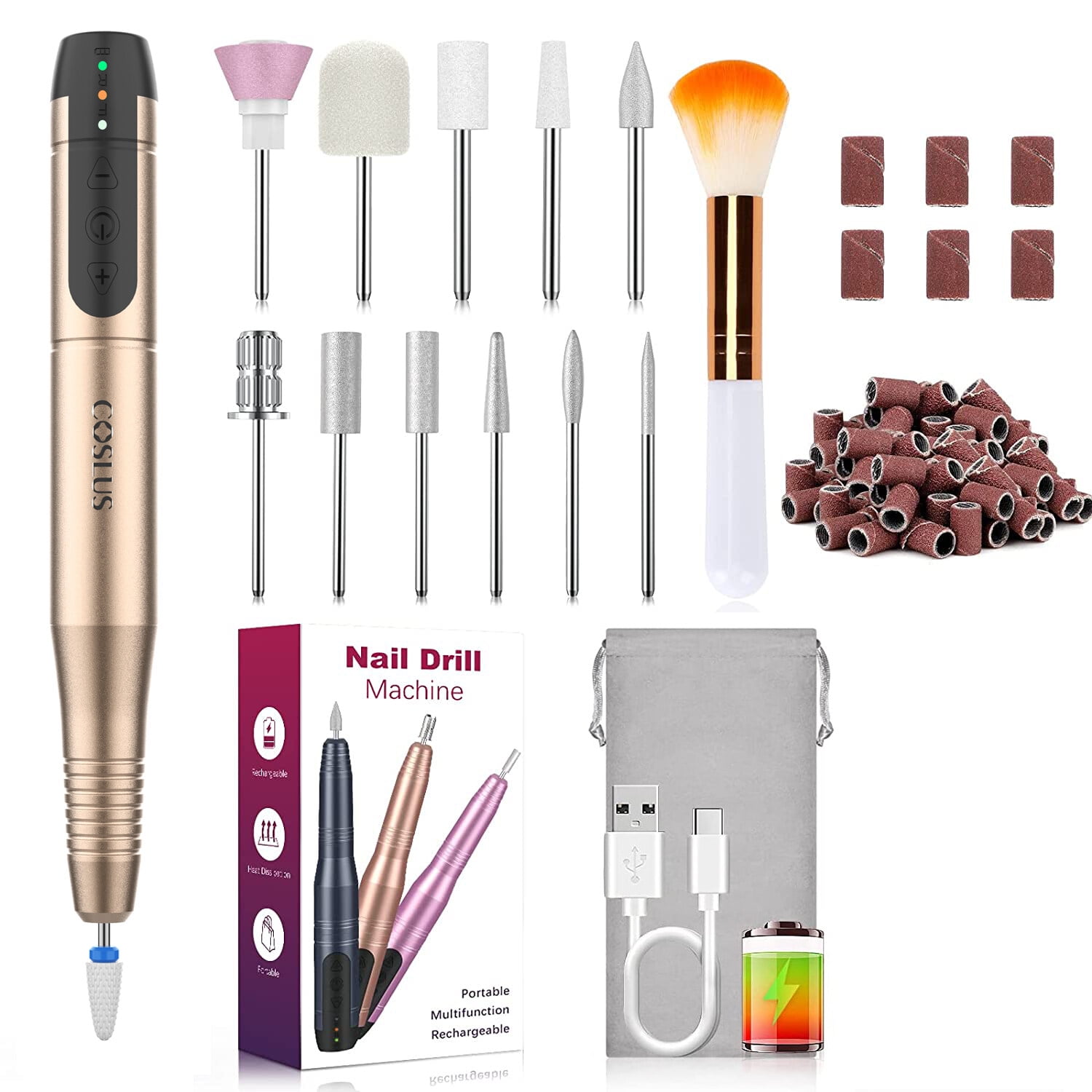 Gongxipen Coslus Electric Nail Drill Kit Nail Trimmer Nail Files For