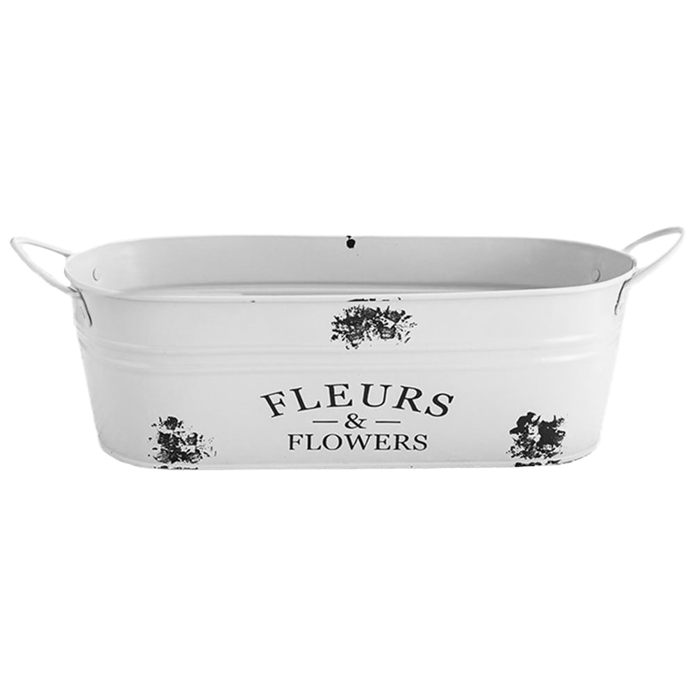 Gongxipen Flower Bucket Oval Flowerpot Balcony Flower Bucket Metal