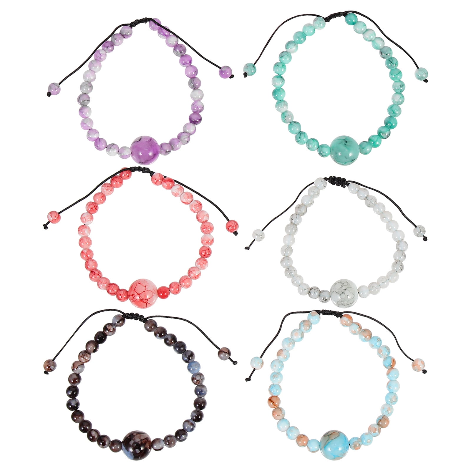 Gongxipen Motion Sickness Bracelets 6Pcs Anti Nausea Wristband Adjustable for Travel