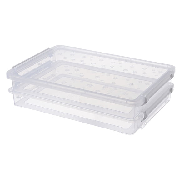 Gongxipen Multilayers Transparent Storage Box Clear Plastic Document Paper Filling Case