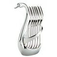 thumbnail image 1 of KALLORY Swan Shape Flatware Holder Metal Spoon and Fork Stand for Elegant Kitchen Use, 1 of 2