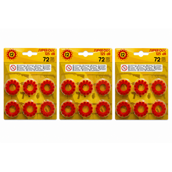 Gonher 12 Shot Ring Caps 3-Pack – 216 Shots Total (18 Rings) – Toy Cap ...