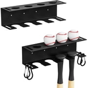 Gonice 2PCS Metal Vertical Baseball Bat Holder Wall Mount, Baseball Bat Display Rack Holds 8 Bats for Softball, Lacrosse & Mini Baseball Bat
