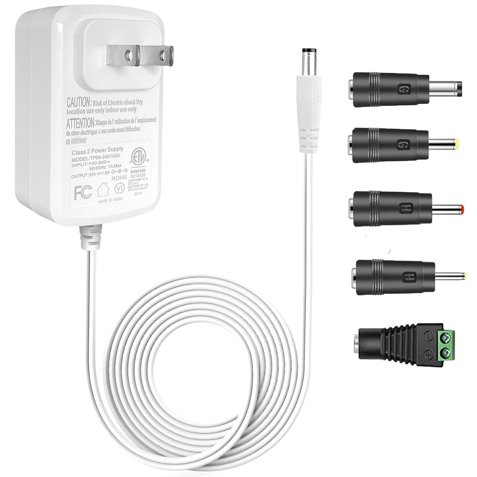 Gonine 24V 1A Christmas Tree Power Supply Adapter White, 110240V AC to