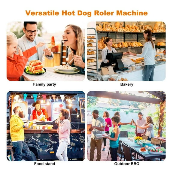 Gonipol Hot Dog Grill Roller Grill Cooker Machine 7 Roller Stainless Steel Led Light 1200w 110V Portable Commercial BBQ Accessories For Picnic Barbecue Camping high quality