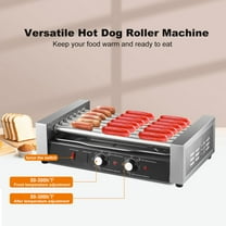 Gonipol Hotdog Roller Electric Grill Cooker Machine 7 Roller Stainless Steel Led Light 1200w 110V Portable Commercial BBQ Accessories For Picnic Barbecue Camping dependable