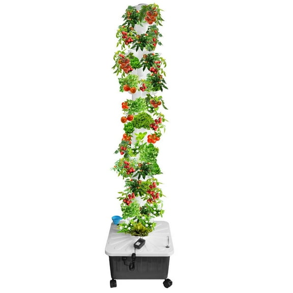 Gonipol Hydroponic Growing Tower 14 Layered Hydroponic Tower 70 Slots Hydroponic Planter For Indoor Plant Detached House smart