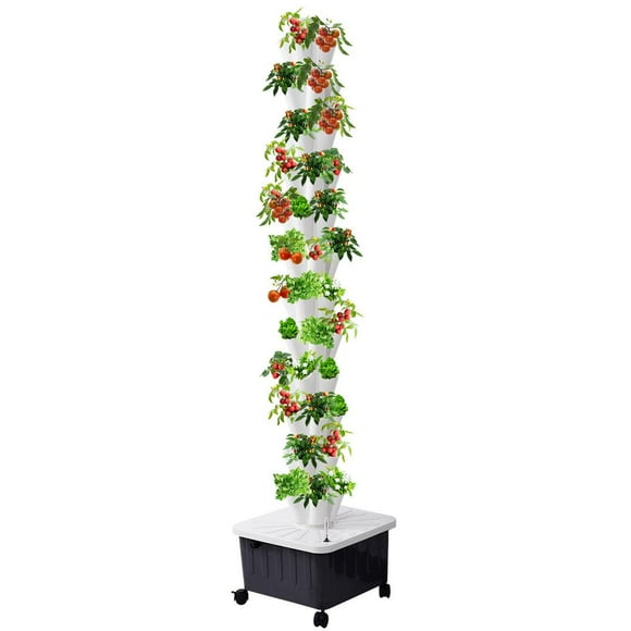 Gonipol Hydroponic Vegetable Tower 12-layer Hydroponic Tower For Strawberries 60 Slots Fruit Growth Pot Tower Standard Specifications For Outdoor Gardening high grade
