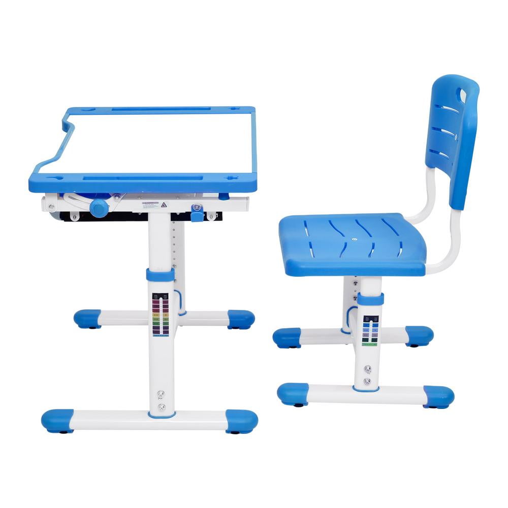 Gonipol Kids Desk And Chair Sets Adjustable Student Writing Desk With ...
