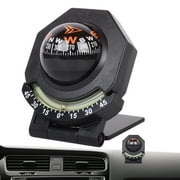 Gonipol Marine Compass for Boats | Glow-in-The-Dark Car Compass 180 Degree Adjustable | Portable Marine Compass Car Decoration with Built-in Slope Meter for Vessel Truck Vehicle