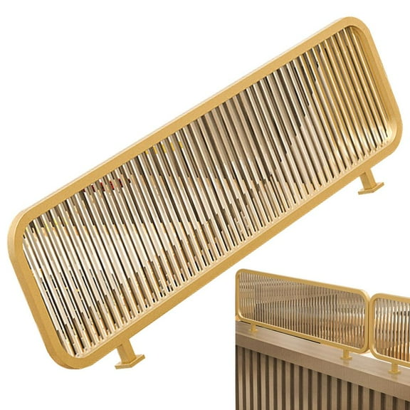 Gonipol Partition Divider for Desk Glass Restaurant Privacy Screen Thickened Modern Dividers with Metal Frame Multipurpose Decorative Divider for Bedrooms Dining Rooms comfy