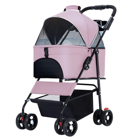 Gonipol Portable Shopping Cart Detachable Foldable Shopping Cart with Canopy Basket Multifunctional Portable Shopping Supplies Pet Carriers with 4 Rotatable Wheels for Picnic robust