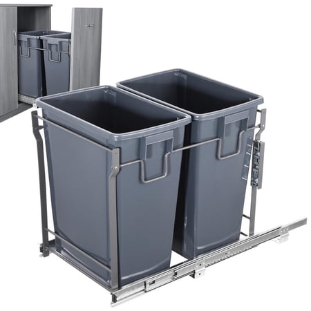 Gonipol Pull-out Trash Can Built-in Pull-out Sliding Kitchen Waste Bin Smooth Opening Soft Close Waste Bins for Restaurants Hospitals and Home Kitchens durable