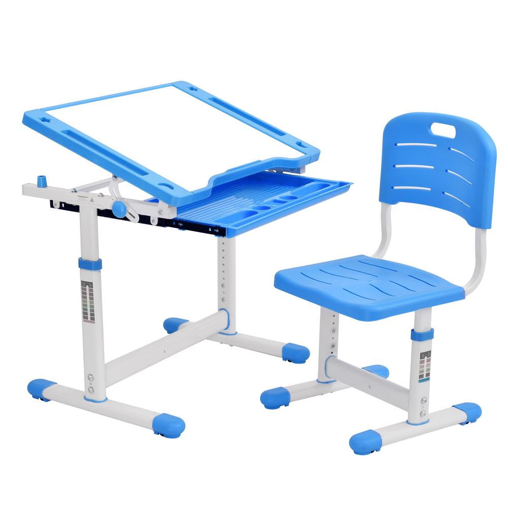 Gonipol Study Desk For Kids Adjustable Student Writing Desk With Large ...
