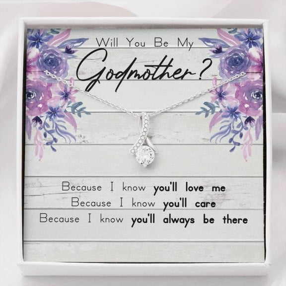 Gonlux Godmother Proposal Box, Godmother Gift, Will You Be My Godmother, Fairy Godmother, Personalized Godmother Necklace, Promoted to Godmother