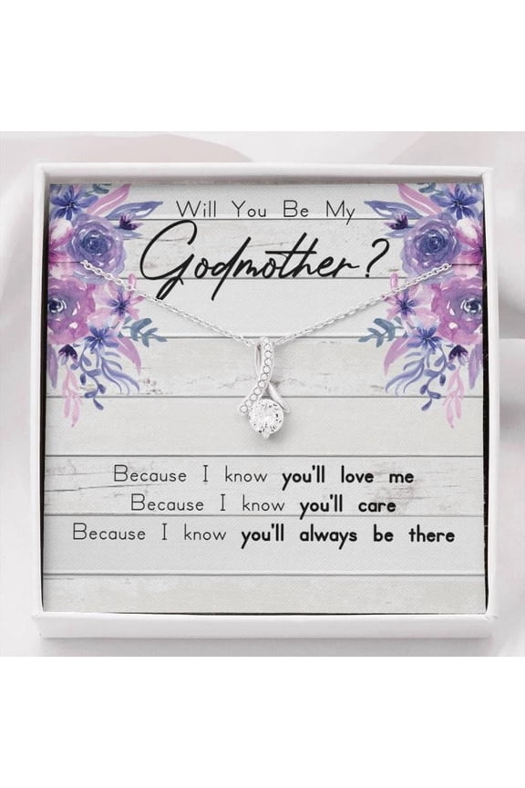 Godmother Proposal Box, Godmother Gift, Will You Be My Godmother, Fairy Godmother, Personalized Godmother Necklace, Promoted to Godmother