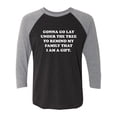 thumbnail image 1 of Gonna Go Lay Under The Tree Unisex 3/4 Sleeve Baseball Raglan Tee, 1 of 3