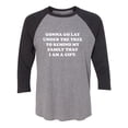 thumbnail image 1 of Gonna Go Lay Under The Tree Unisex 3/4 Sleeve Baseball Raglan Tee, 1 of 2