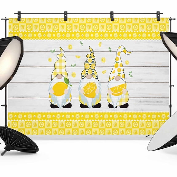 Gonome Yellow Backdrop for Photography, Lemon Plaid Wooden Photo Backdrop Portrait Background Party Banner Photo Backgrounds for Studio Booth Props, 7x5ft