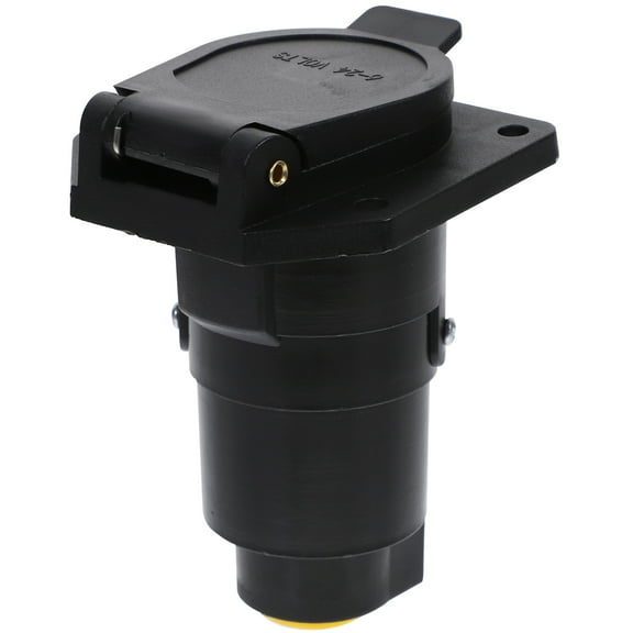 LEDMOMO Trailer Plug 7 Way Socket Connector Black for Trailer Wiring