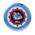 thumbnail image 1 of Gonzaga 19" Double Neon Wall Clock, 1 of 5