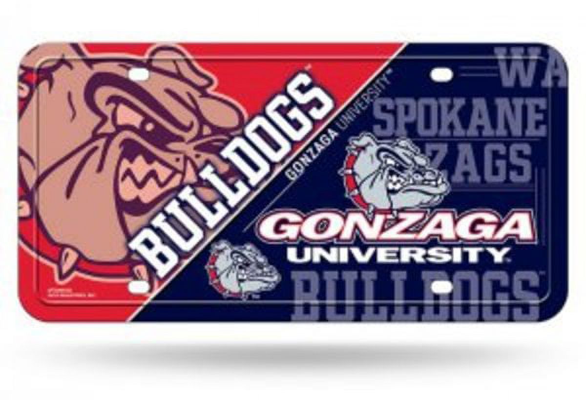Gonzaga Bulldogs Chrome License Plate Frame – Set Of 2, Fits Standard Plates