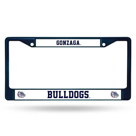 Gonzaga Bulldogs Navy Painted Chrome Metal License Plate Frame
