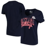 Gonzaga Bulldogs Russell Athletic Women's Arch V-Neck T-Shirt - Navy