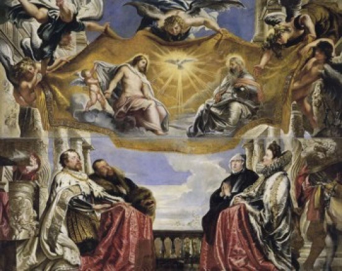 Gonzaga Family in Adoration of the Holy Trinity Peter Paul Rubens (1577-1640 Flemish) Palazzo Ducale Mantua Italy Canvas Art - Peter Paul Rubens (18 x 24)