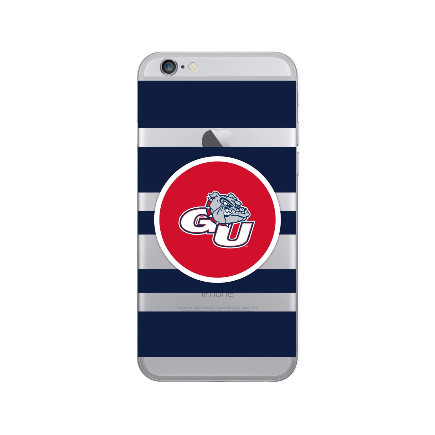 Gonzaga University Clear Phone Case, Stripes V1 - iPhone 6/6s/7/8 Plus