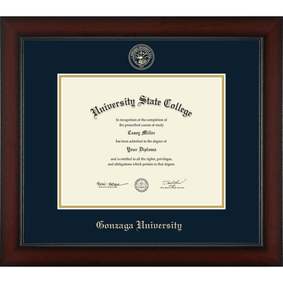 Gonzaga University Diploma Frame, Document Size 10" x 8"
