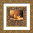 thumbnail image 1 of Gonzales, Andres 12x12 Gold Ornate Wood Framed with Double Matting Museum Art Print Titled - Pears and Apples, 1 of 4