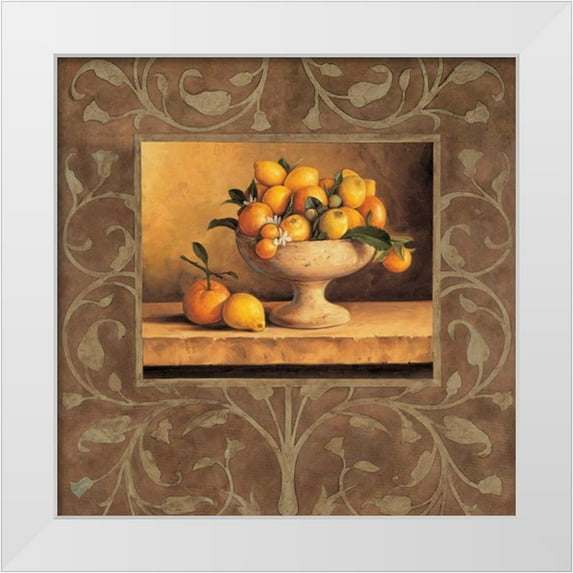 Gonzales, Andres 15x15 White Modern Wood Framed Museum Art Print Titled - Oranges and Lemons