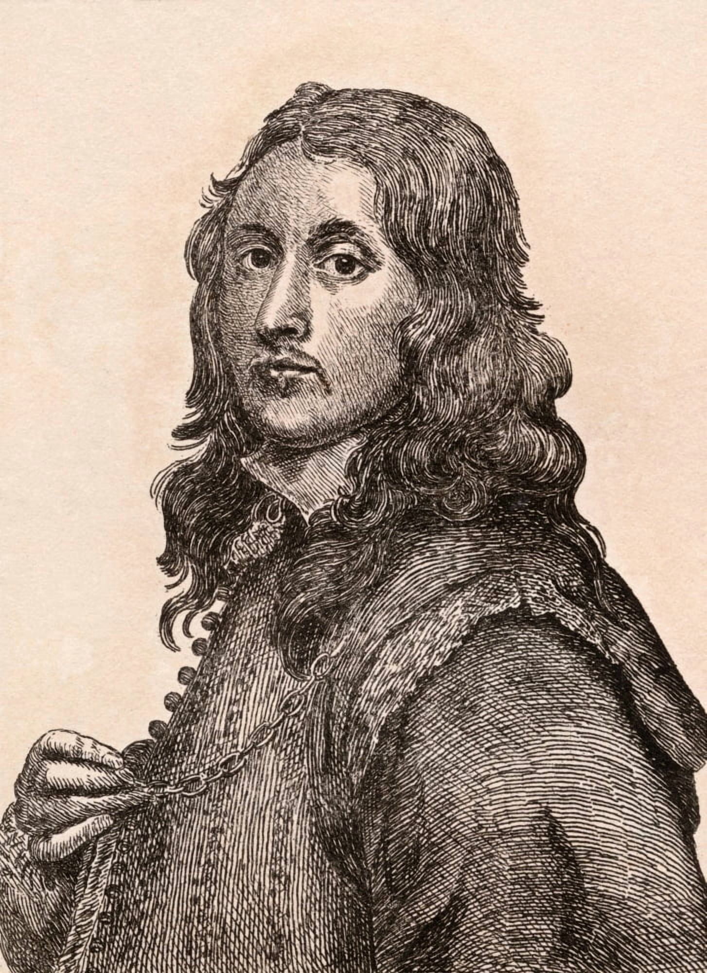 Gonzalez Coques 1614-1684 Flemish Painter From 75 Portraits Of Celebrated Painters From Authentic Originals Etched By James Girtin Published London 1817 Canvas Art - Ken Welsh Design Pics (24 x 34)