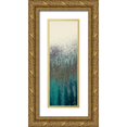thumbnail image 1 of Gonzalez, Roberto 11x24 Gold Ornate Wood Framed with Double Matting Museum Art Print Titled - Teal Woods I, 1 of 4