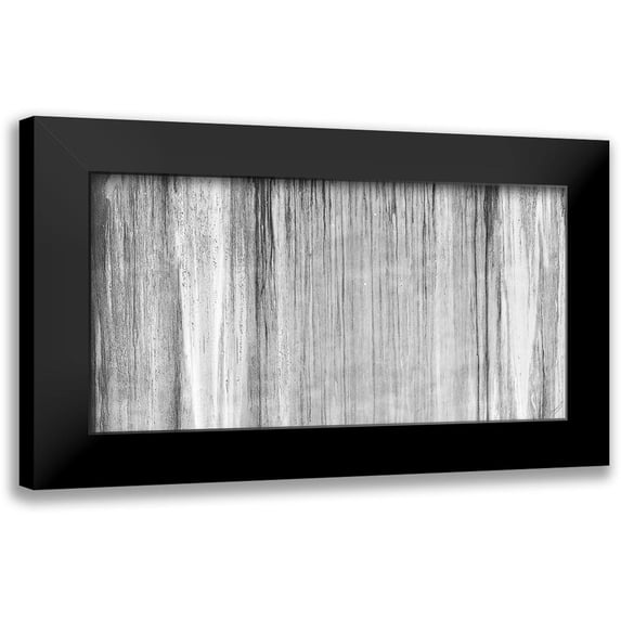 Roberto Gonzalez 18x11 Black Modern Wood Framed Wall Art Titled - Gray City in the Night