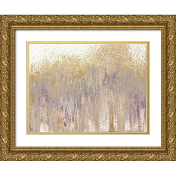 Gonzalez, Roberto 32x25 Gold Ornate Wood Framed with Double Matting Museum Art Print Titled - Rose Gold Expression