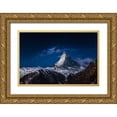 thumbnail image 1 of Gonzalez Vera, Jesus 14x11 Gold Ornate Wood Framed with Double Matting Museum Art Print Titled - Full Moon At Matterhorn, 1 of 4