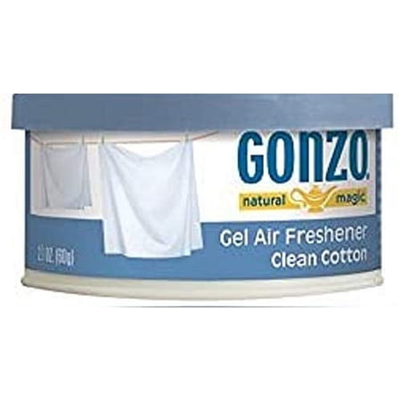 Gonzo Gel Air Freshener, Clean Cotton, 2.1 oz