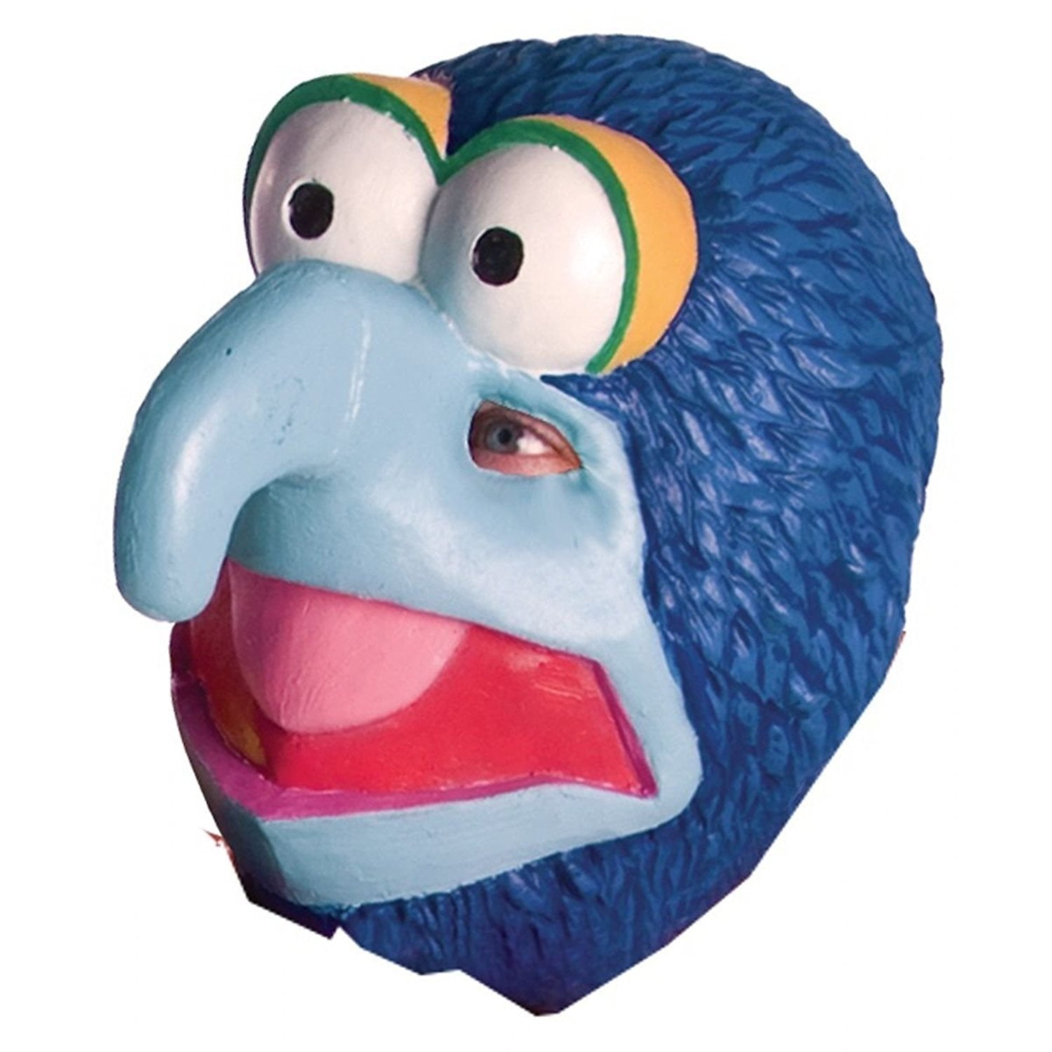 Gonzo Mask Big Nose & Eyes Muppet Blue Vinyl Puppet Cartoon Halloween Costume Accessory Unisex