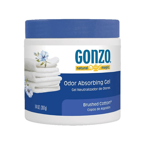 Gonzo Odor Absorbing Gel - Odor Eliminator for Car RV Closet Bathroom Pet Area Attic & More - Captures and Absorbs Smoke Mold and Other Odors - 14 Ounce